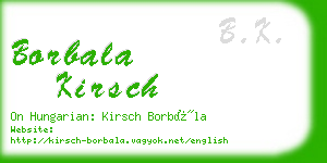 borbala kirsch business card